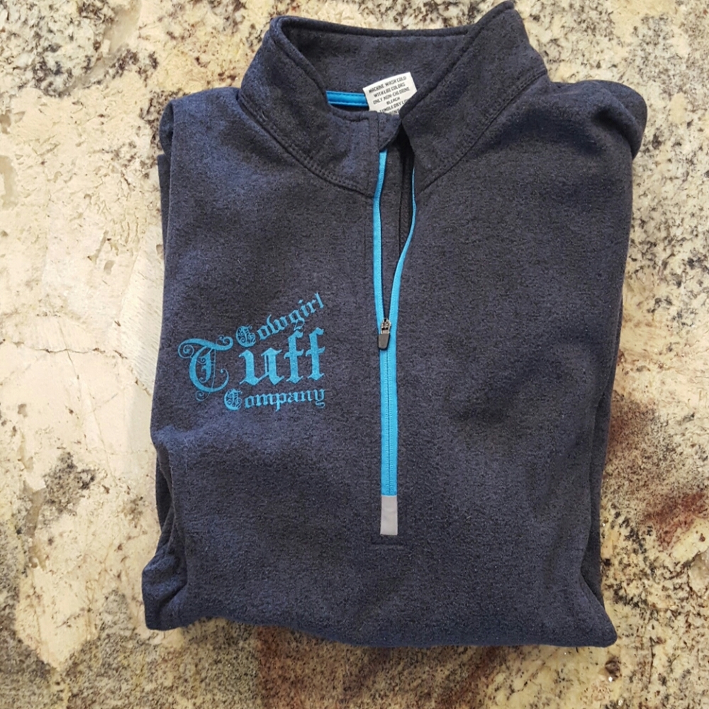 Cowgirl Tuff, size XL, Dark blue, 1/4 zipper